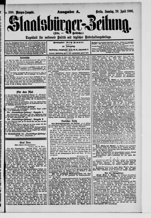 Staatsbürger-Zeitung on Apr 29, 1906