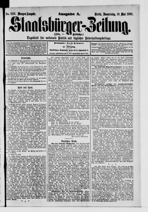 Staatsbürger-Zeitung on May 10, 1906