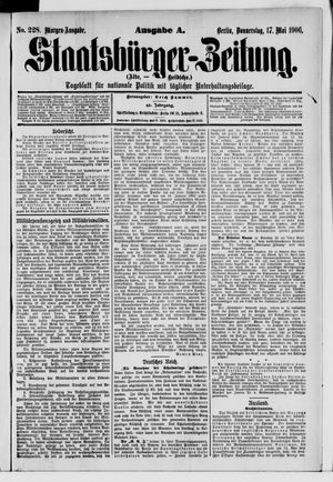 Staatsbürger-Zeitung on May 17, 1906