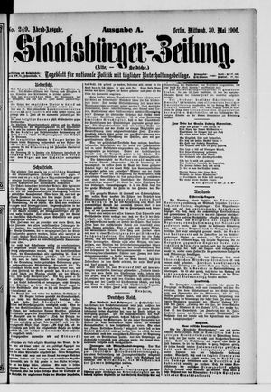 Staatsbürger-Zeitung on May 30, 1906