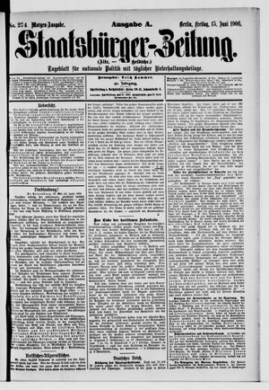 Staatsbürger-Zeitung on Jun 15, 1906