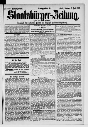 Staatsbürger-Zeitung vom 17.06.1906