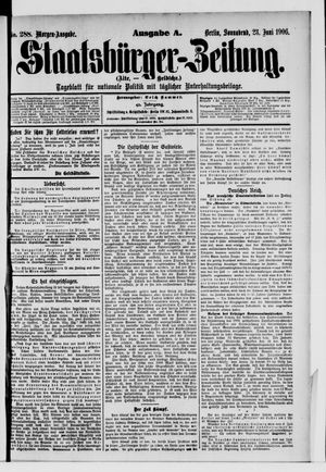 Staatsbürger-Zeitung vom 23.06.1906