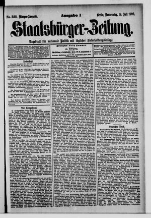 Staatsbürger-Zeitung on Jul 19, 1906
