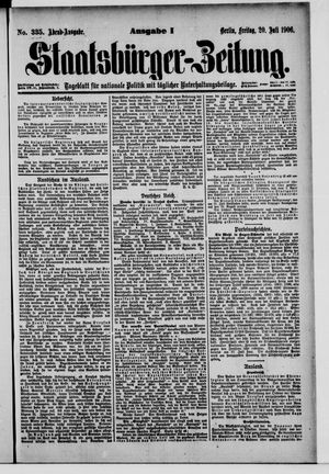 Staatsbürger-Zeitung on Jul 20, 1906