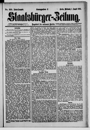 Staatsbürger-Zeitung vom 01.08.1906