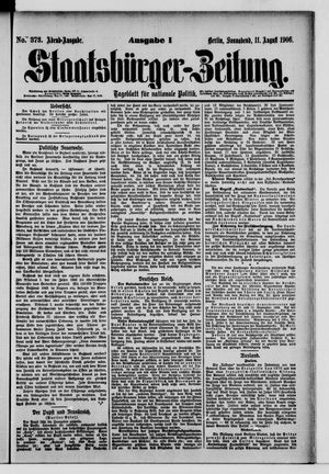 Staatsbürger-Zeitung vom 11.08.1906