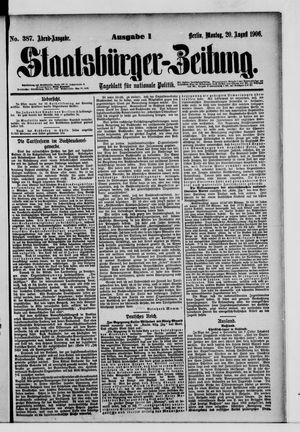 Staatsbürger-Zeitung vom 20.08.1906