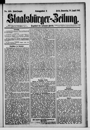 Staatsbürger-Zeitung on Aug 30, 1906
