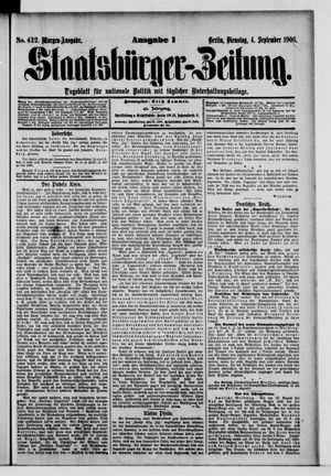 Staatsbürger-Zeitung on Sep 4, 1906