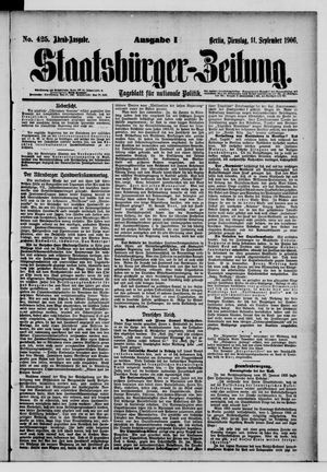 Staatsbürger-Zeitung vom 11.09.1906