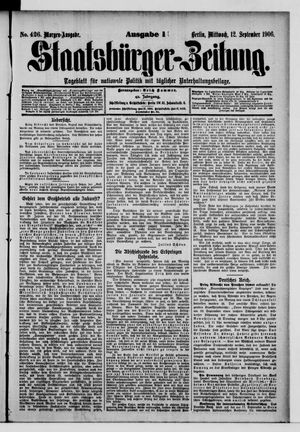 Staatsbürger-Zeitung on Sep 12, 1906