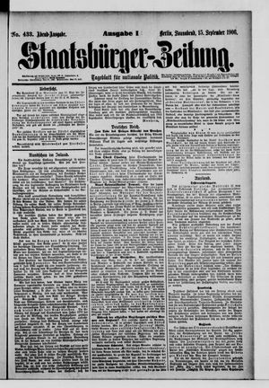 Staatsbürger-Zeitung vom 15.09.1906