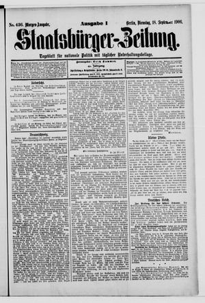 Staatsbürger-Zeitung vom 18.09.1906