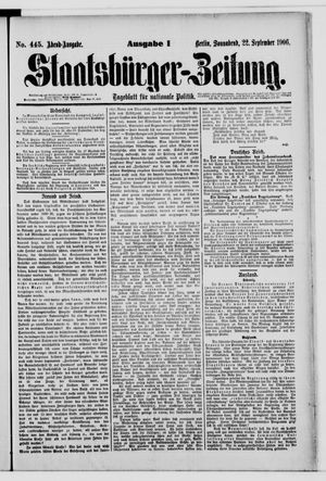 Staatsbürger-Zeitung vom 22.09.1906