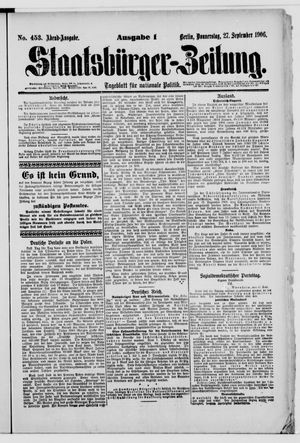 Staatsbürger-Zeitung vom 27.09.1906