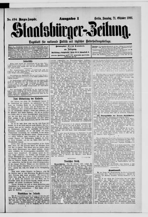 Staatsbürger-Zeitung vom 21.10.1906