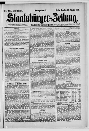 Staatsbürger-Zeitung on Oct 23, 1906