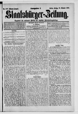 Staatsbürger-Zeitung vom 26.10.1906