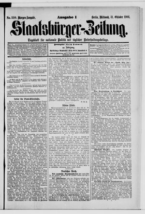 Staatsbürger-Zeitung vom 31.10.1906