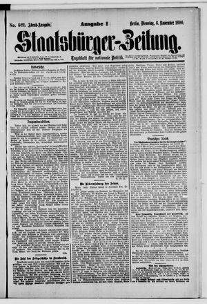 Staatsbürger-Zeitung on Nov 6, 1906