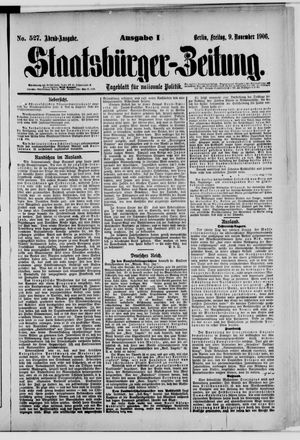 Staatsbürger-Zeitung vom 09.11.1906