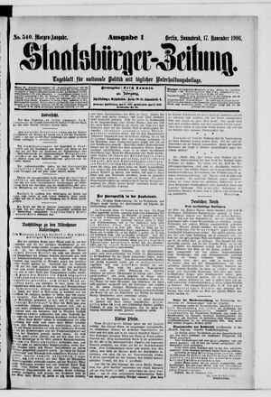 Staatsbürger-Zeitung vom 17.11.1906