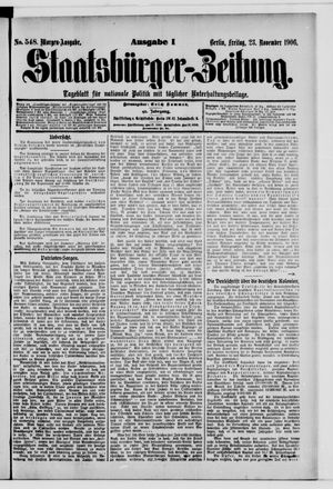 Staatsbürger-Zeitung vom 23.11.1906