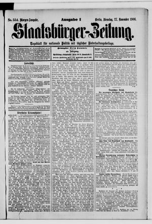 Staatsbürger-Zeitung vom 27.11.1906