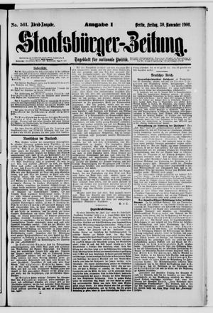 Staatsbürger-Zeitung vom 30.11.1906