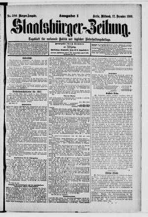 Staatsbürger-Zeitung vom 12.12.1906