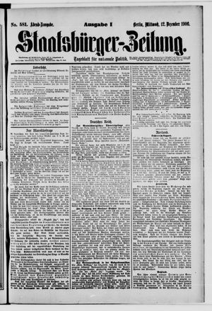 Staatsbürger-Zeitung vom 12.12.1906