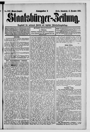 Staatsbürger-Zeitung on Dec 15, 1906