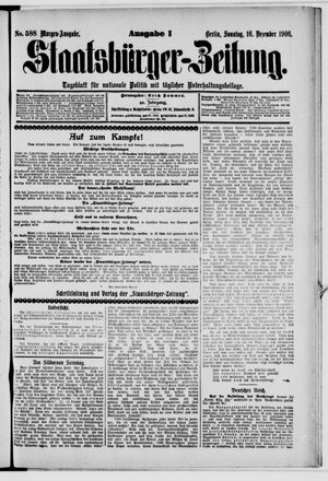 Staatsbürger-Zeitung vom 16.12.1906
