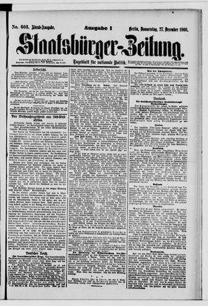 Staatsbürger-Zeitung vom 27.12.1906