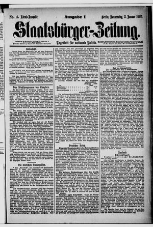 Staatsbürger-Zeitung vom 03.01.1907
