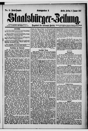 Staatsbürger-Zeitung on Jan 4, 1907