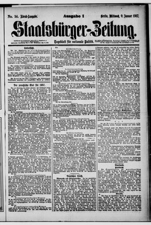 Staatsbürger-Zeitung on Jan 9, 1907