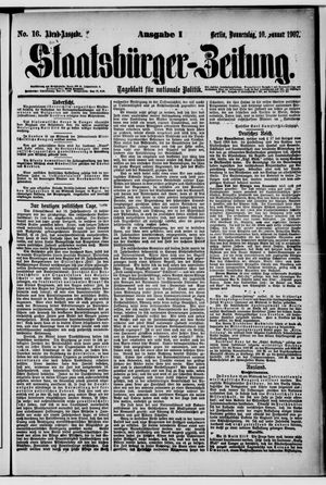 Staatsbürger-Zeitung vom 10.01.1907