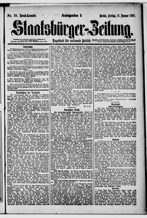 Staatsbürger-Zeitung on Jan 11, 1907