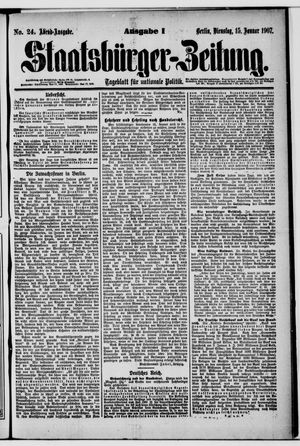 Staatsbürger-Zeitung on Jan 15, 1907