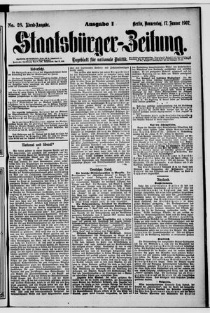 Staatsbürger-Zeitung on Jan 17, 1907