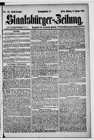 Staatsbürger-Zeitung on Jan 21, 1907