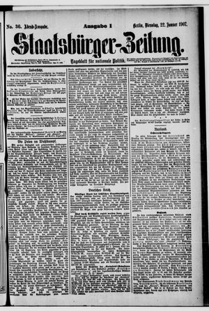 Staatsbürger-Zeitung on Jan 22, 1907