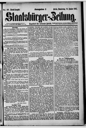 Staatsbürger-Zeitung on Jan 24, 1907