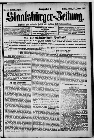 Staatsbürger-Zeitung on Jan 25, 1907