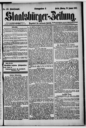 Staatsbürger-Zeitung on Jan 28, 1907