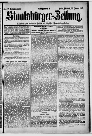 Staatsbürger-Zeitung on Jan 30, 1907
