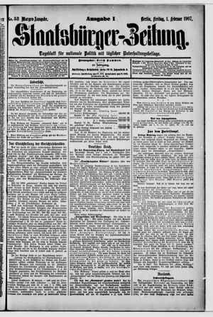 Staatsbürger-Zeitung on Feb 1, 1907