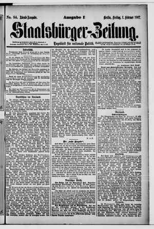 Staatsbürger-Zeitung on Feb 1, 1907